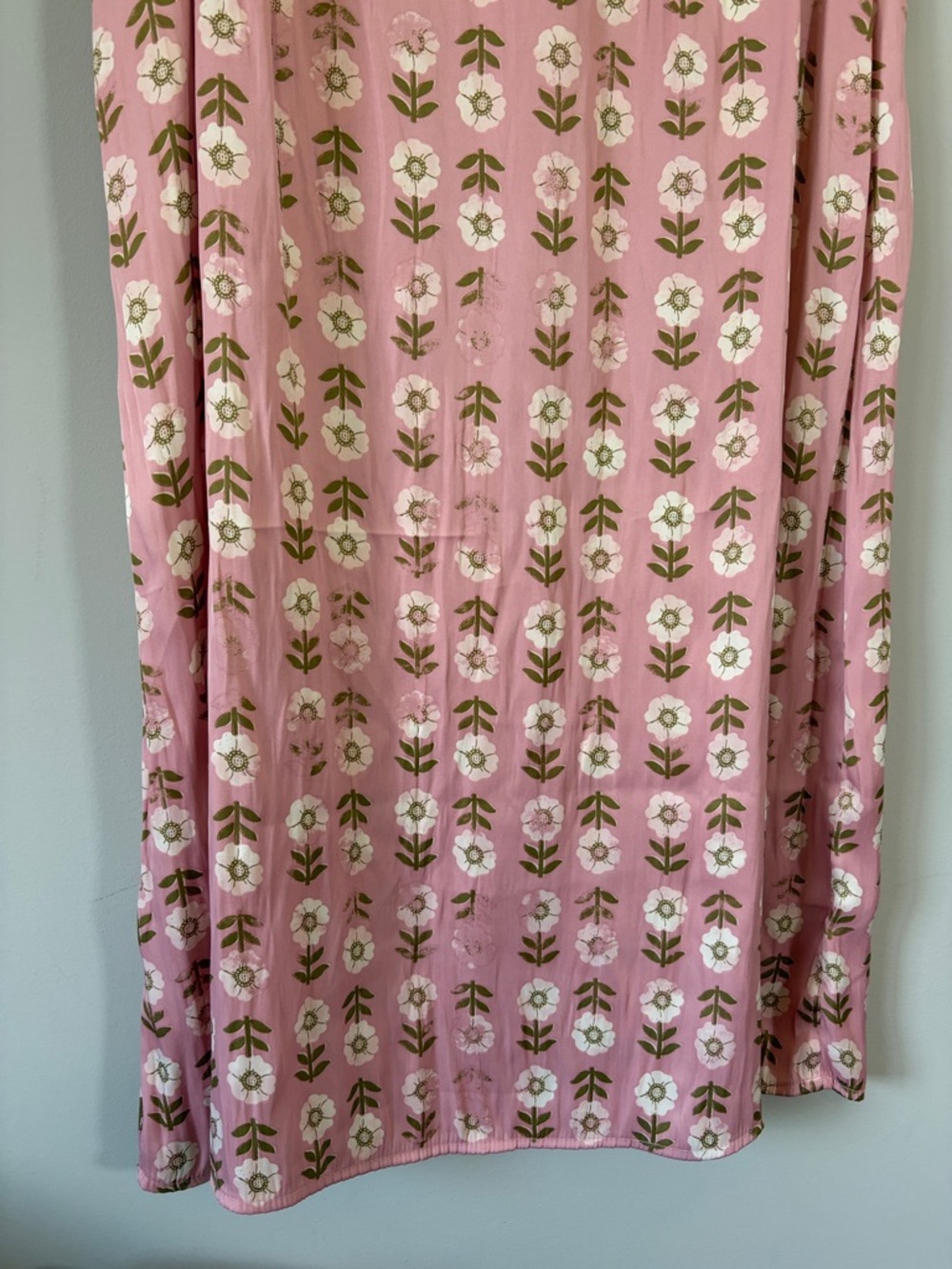 Free People Analise Printed Midi Skirt Pink Blush A Line High Rise Sz 12 NEW - Picture 9 of 16